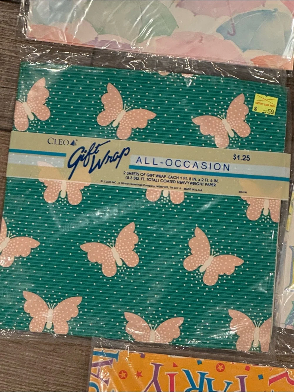 Vintage Wrapping Paper Sheets Birthday Baby Bridal Shower New Lot of 8